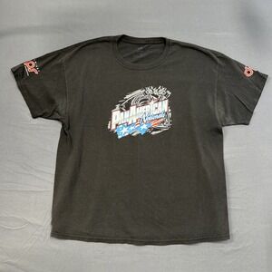 black T-shirt features a graphic for the PanAmerican Nationals drag racing event